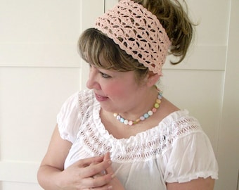 PATRÓN DE CROCHET PARA DIADEMA Christy, accesorio para el cabello de encaje, tocado de boda, patrón en PDF, descarga instantánea, crochet fácil