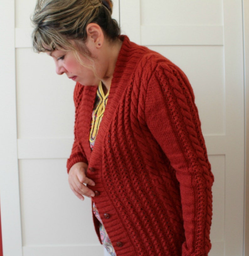 Knitting Pattern Sweater LILIA Cardigan Sweater Open Cardigan Etsy