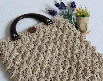 Patrón de bolso de ganchillo MARGARET, bolso tote fácil, bolso de mercado de ganchillo, bolso hecho a mano, PDF, descarga instantánea