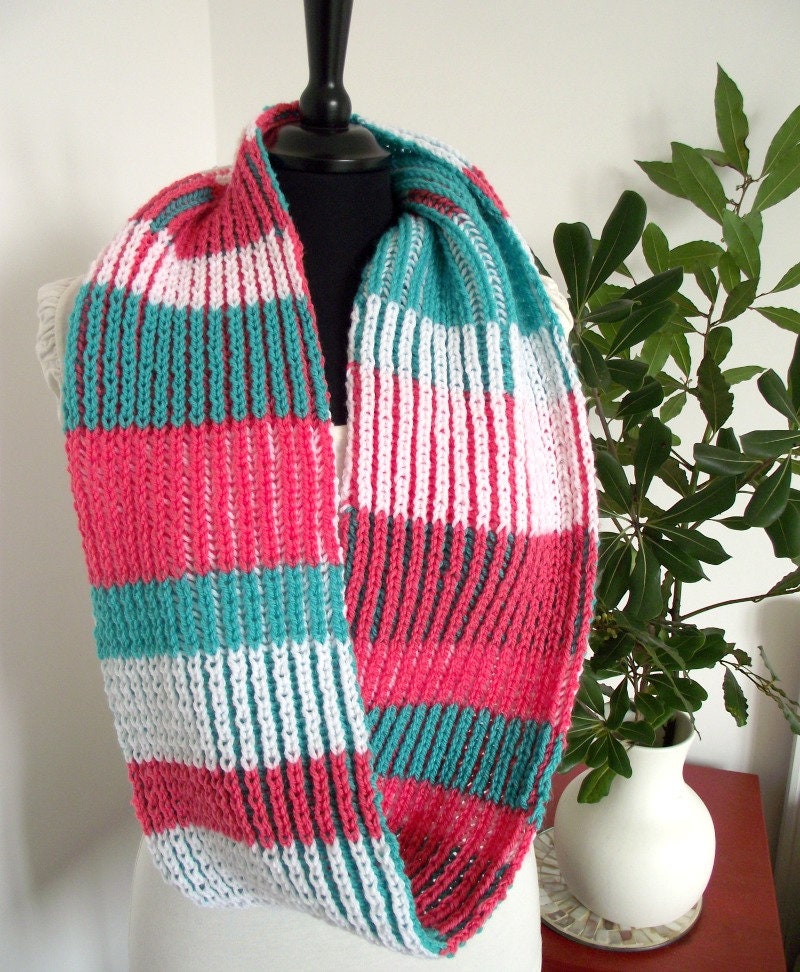 KNITTING PATTERN Brioche two colors Bridget Scarf learn to Etsy