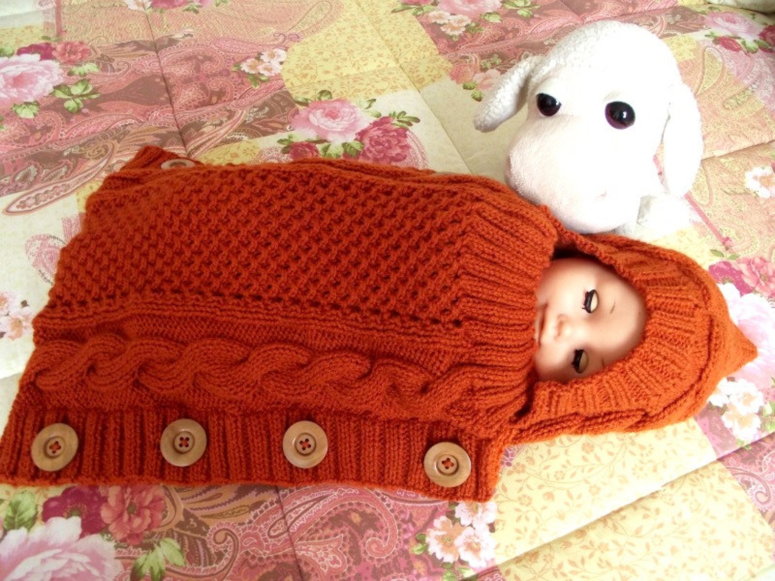BABY COCOON Knitting Pattern Sweet Snuggle Baby Cocoon Pdf - Etsy UK
