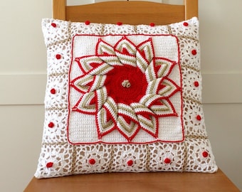 CROCHET PATTERN Christmas Pillow Christmas Gift Crochet Christmas Pillow Case Home Decoration Holiday Gifts pdf pattern Instant Download