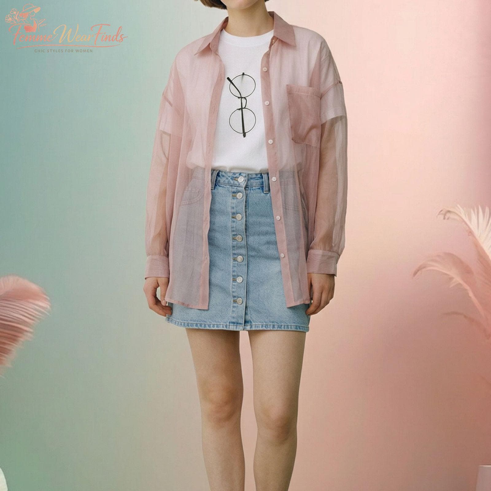 Tulle Docking Sheer Oversized Shirt TULLE Docking Sheer Pullover 