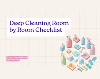 Lista de verificación definitiva para una limpieza profunda / Planificador de limpieza del hogar habitación por habitación