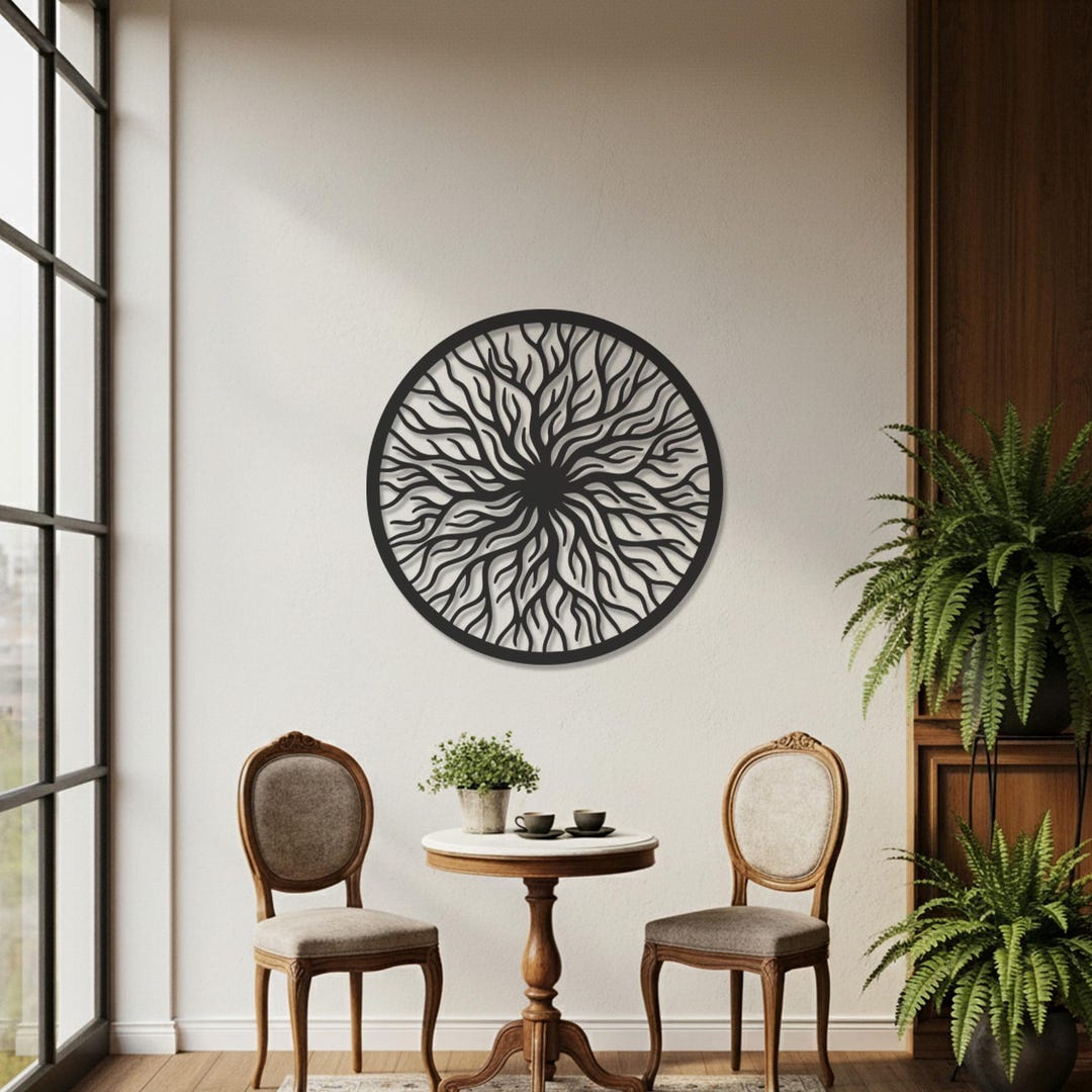 Tree of Life Metal Wall Art | Circular Nature Inspired Wall Decor ...
