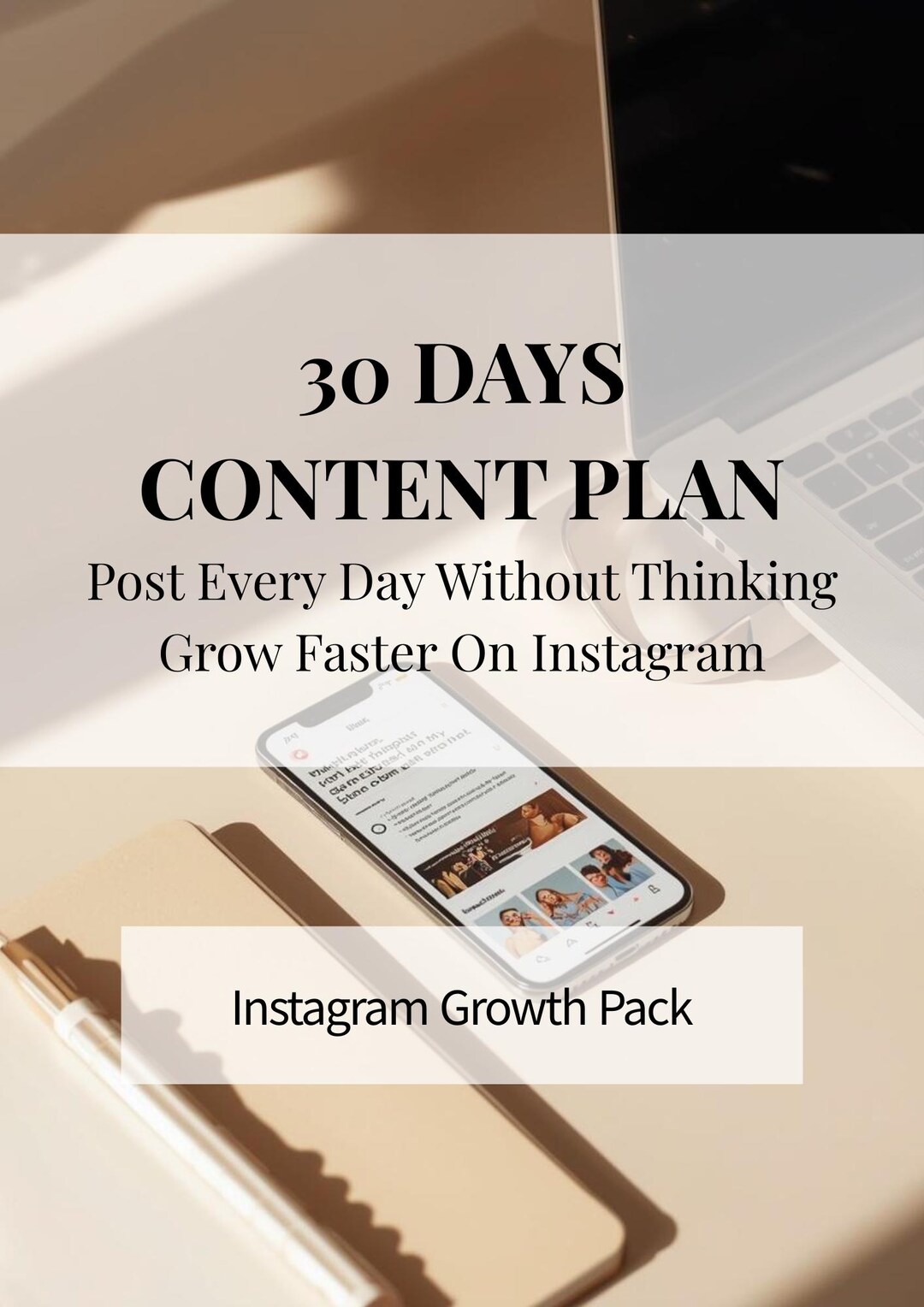 30 Day Content Calendar, Instagram Posting Plan, Social Media Growth ...