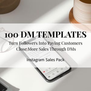 100 DM Templates, Turn Messages Into Sales, Instagram Replies for Small Business