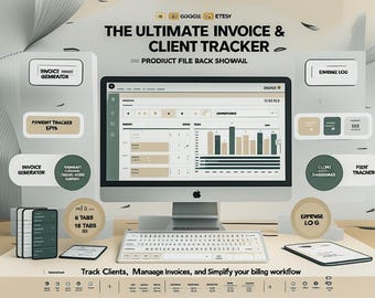 Landlord Invoice & Rent Tracker | Property Bookkeeping, Tenant CRM (Google Sheets)