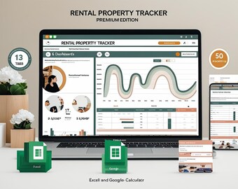 Rental Property Tracker | Landlord Spreadsheet, Tax Prep, P&L Dashboard