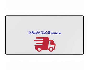 World Aid Runners Logo Schreibtischunterlage | Lieferwagen Maus Pad