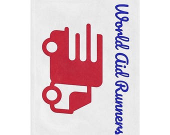 World Aid Runners Logo Minky-Decke
