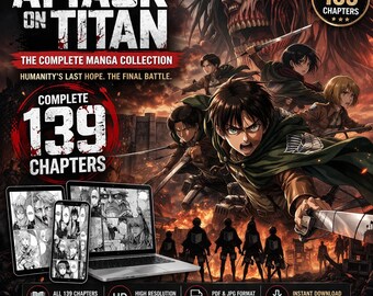Titan Battle Manga Collection | 139 Chapters | Action Dark Fantasy | PDF & JPG | Instant Download