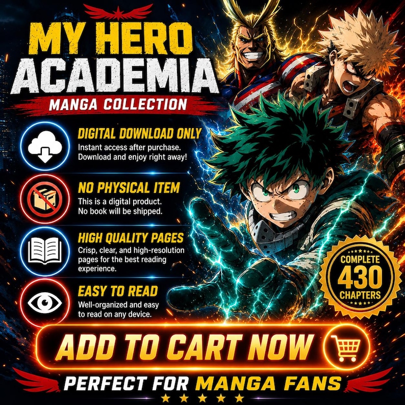Hero Academy Manga Collection | 430 Chapters | Action Adventure | PDF Format | Instant Access image 3