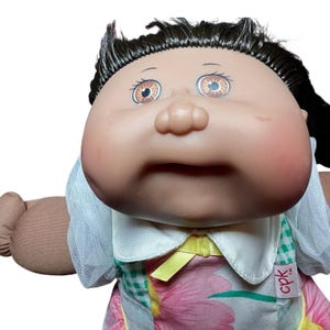 Muñeca Cabbage Patch Kids vintage Mattel Primera edición 1978 1983 Cabello castaño GK 18