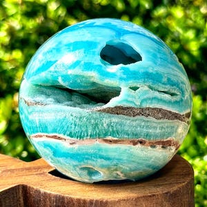 Sphère d'hémimorphite naturelle avec cavités druzy, boule de cristal d'hémimorphite bleue, sphère d'énergie de guérison, décoration d'intérieur Feng Shui, cadeau spirituel