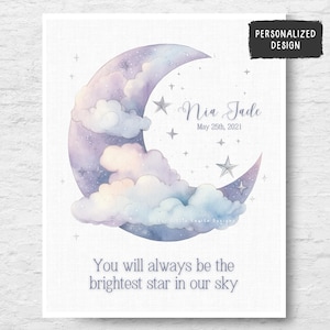 Brightest Star In Sky Quote 8x10 Digital Download, Infant Loss Remembrance Sympathy Gift, Baby Loss Stillbirth Miscarriage Memorial Print