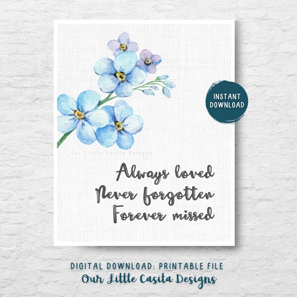 Me Not Flower Poem Etsy