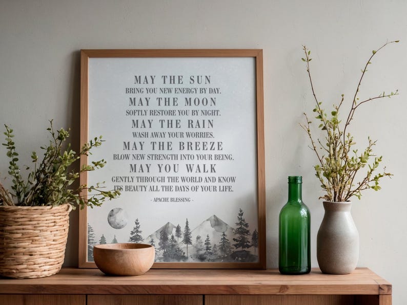 May the Sun Apache Blessing Print: Native American Poem, Watercolor ...