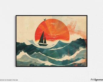 Hull Yeah printable art, vintage, retro wall art digital download