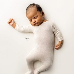 White Newborn ROMPER for Newborn photography photo props for professional photographer sessions (for boys gender neutral color)