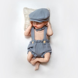 Newborn photography props for BOYS | Newborn Romper | diaper cover | Bloomer with suspender | for newborn photo session photo prop