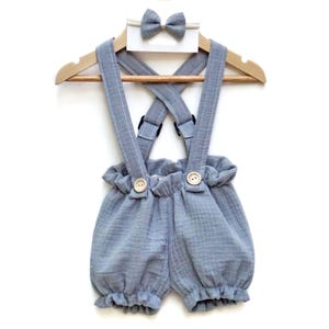 Baby BOYS cake smash OUTFIT for 1st first birthday Romper | Photography props sitter milestone session (size Newborn - 4 year old)