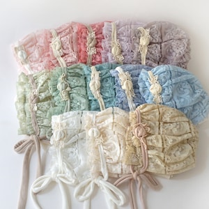 Newborn lace Bonnet - for professional newborn photography photo prop sessions