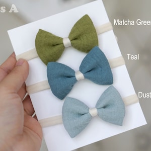 BOWTIE headband tieback (Bowtie, Bow tieback headband) for Baby Boys or Girls - newborn photo props