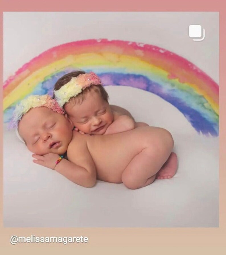 Rainbow Newborn Wrap Photos Newborn Wrap Rainbow Baby Etsy