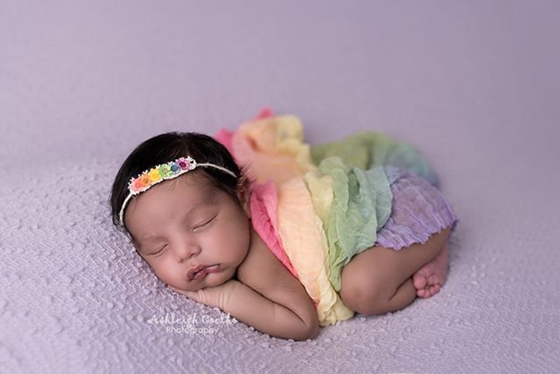 Rainbow Newborn Wrap Photos Newborn Wrap Rainbow Baby Etsy