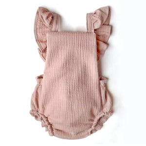 Baby GIRLS cake smash OUTFIT for 1st first birthday Romper | Photography props sitter milestone session (size Newborn - 4 year old) pink