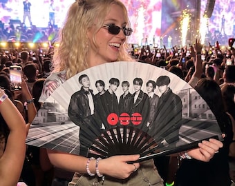 BTS Hand Fan Kpop ARMY,Folding Fan Concert Accessory,2026 Tour Gift for ARMY,Gift Hand Fan Kpop Fan Hand Fan,Kpop Concert Cheering Accessory