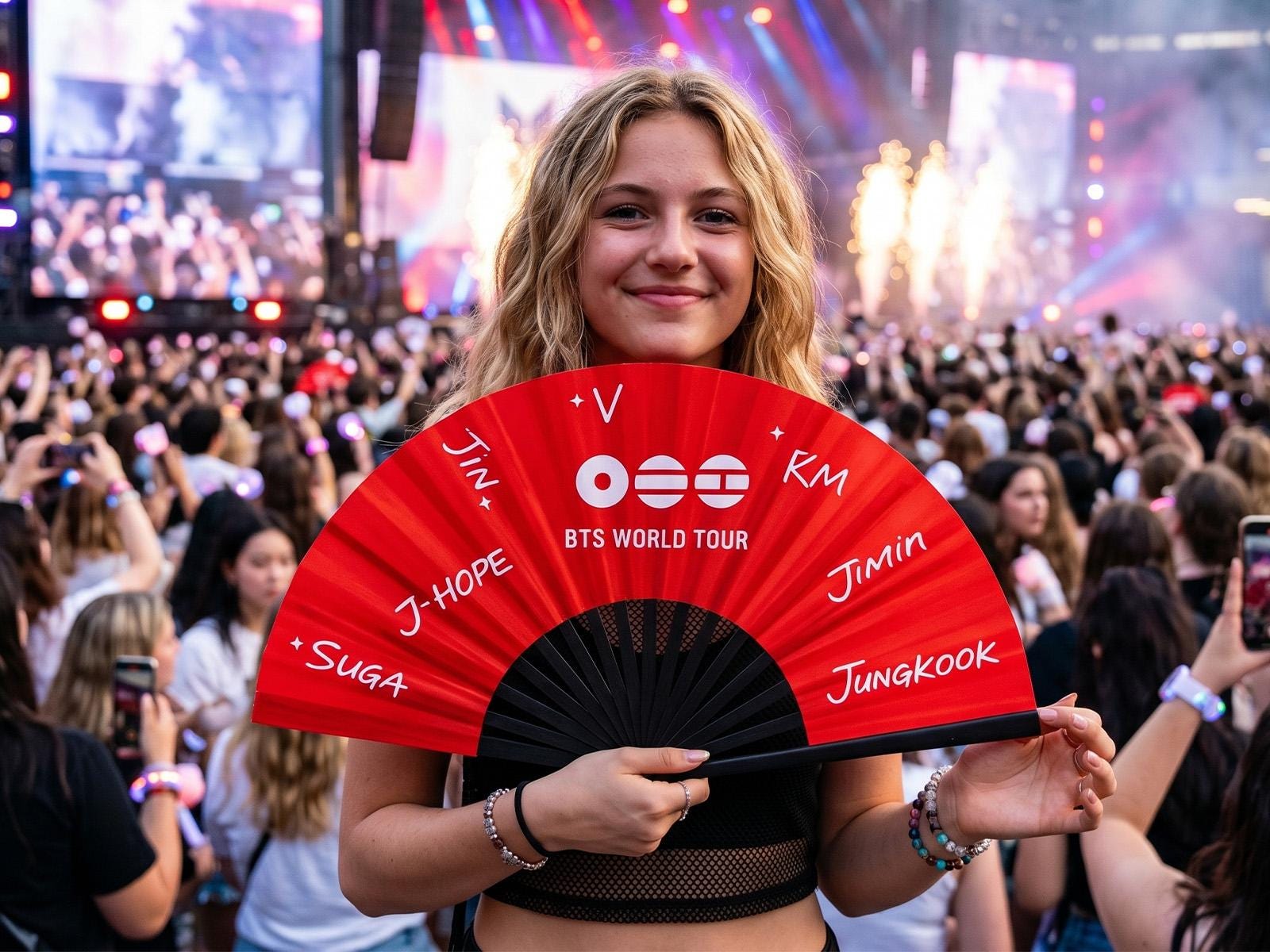 BTS World Tour Cities Hand Fan,2026 Tour Gift for Army,army Tour