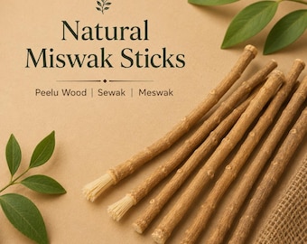 Palitos de Miswak naturales, Sewak Meswak de madera de Peelu, Palitos para masticar tradicionales, Cepillo de dientes sin plástico