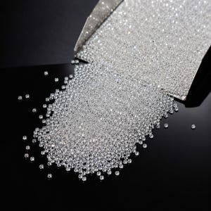 220 diamanti rotondi da 1 mm, colore D, coltivati in laboratorio, purezza VVS1, certificati GIE, pietre sciolte