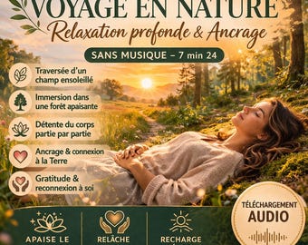 Meditazione guidata nella natura - Rilassamento profondo e radicamento - 7 minuti - Senza musica