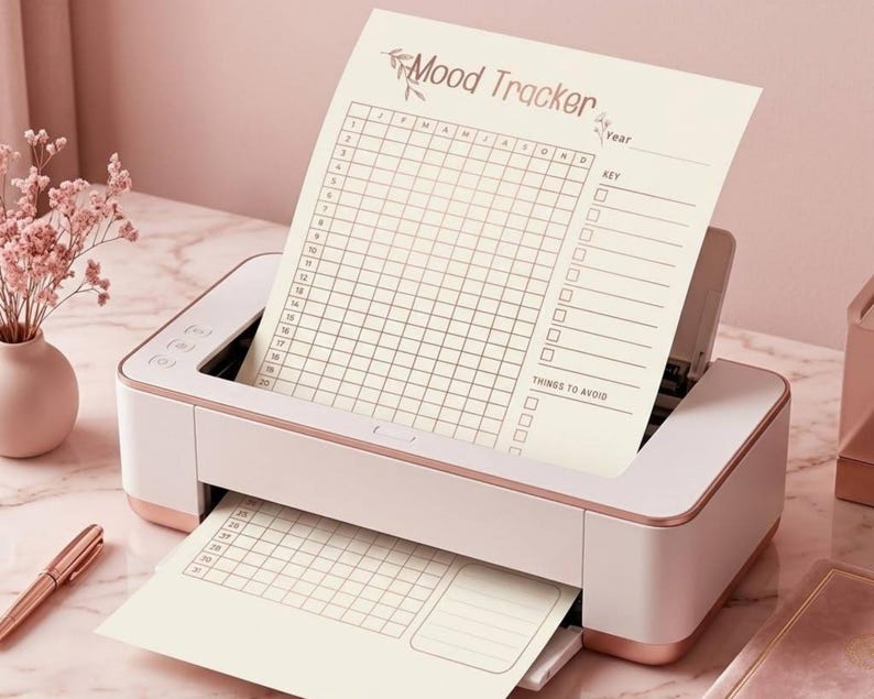 Mood Tracker Printable PDF | Habit & Mood Journal | Mental Health ...