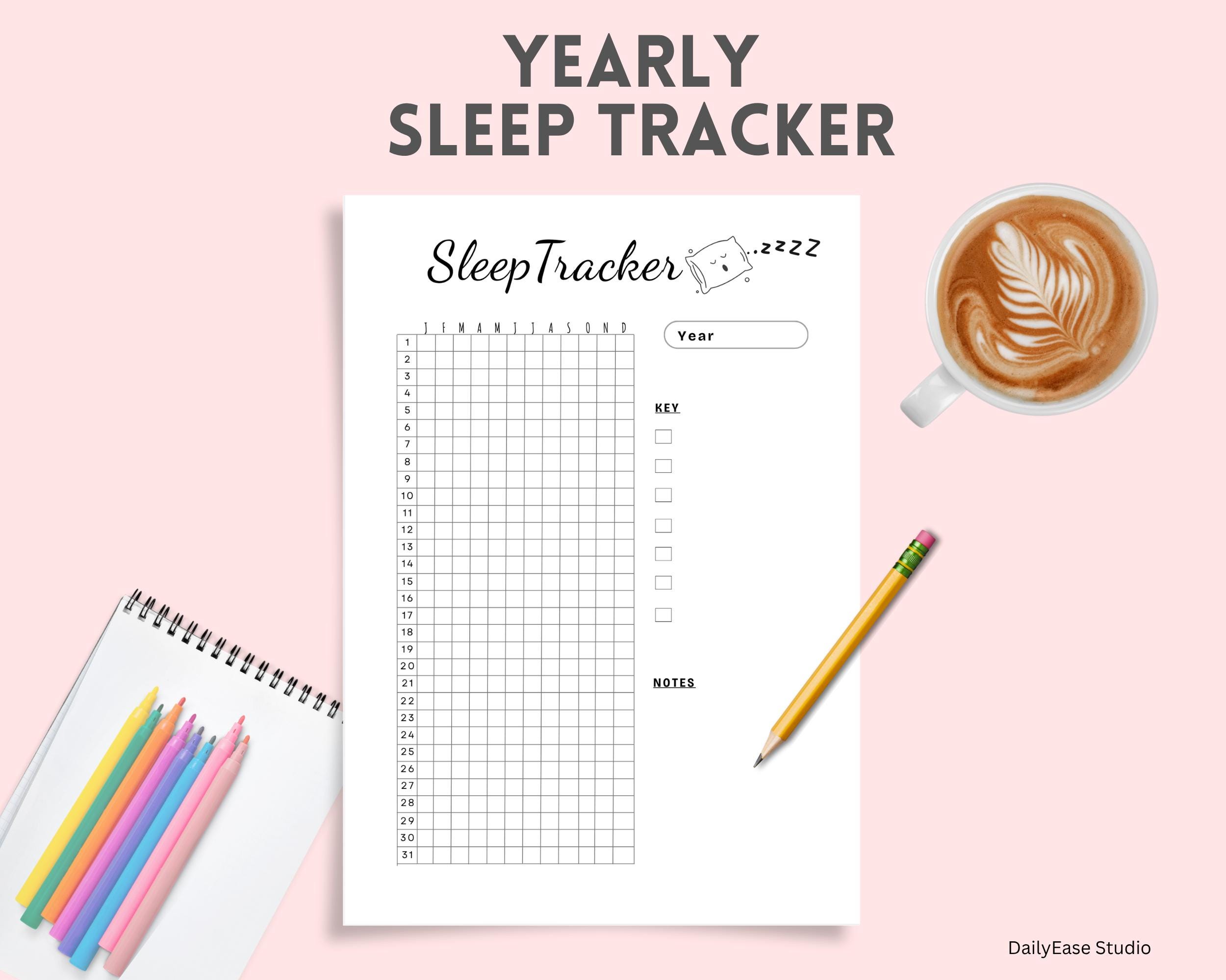 Sleep Tracker Printable A4 A5 PDF, Sleep Log Planner, Night Routine ...