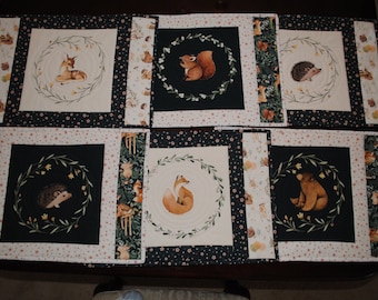 Set of 6 Woodland Creatures Quilted Placemats