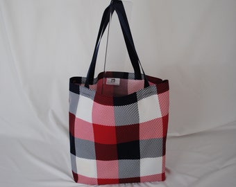 Red and Blue Shopping Tote