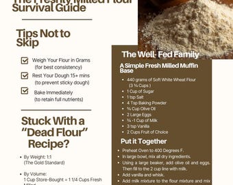 ¡Guía rápida y práctica de harina recién molida con receta de muffins!