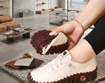 Damskie lekkie, sznurowane trampki – wygodne, codzienne buty do chodzenia