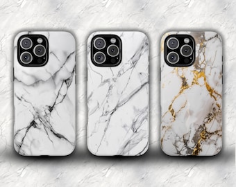 White Marble Phone Case | Minimal Elegant Neutral Marble Stone Design Samsung & iPhone Case