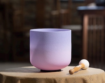 CVNC DesertAmethyst Frosted Crystal Singing Bowl