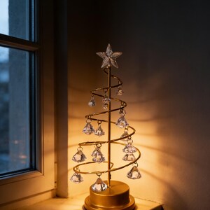 個性的なクリスマスツリーライト、装飾用、クリスタルダイヤモンド、寝室のナイトライト、装飾ライト
