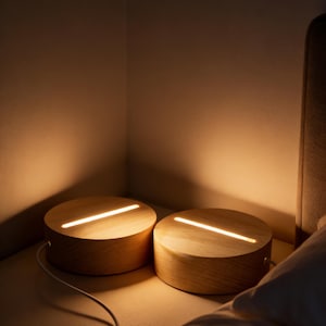 Akrylowa lampka nocna 3D, lampka biurkowa LED z litego drewna, kreatywny, spersonalizowany projekt DIY