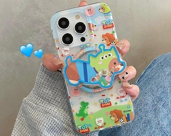 Toy Story Dachshund MagSafe Case for iPhone 17/16/15 Pro Max – Cute Rex Dino Design with 3D Pop Socket & Clear Cover,MagSafe Compatible