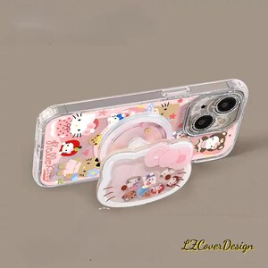 3D Pop Up Hello Kitty MagSafe iPhone Case, Cute Kawaii Aesthetic Phone Cover, Handmade Protective Case for iPhone 17 Pro Max,Fully Magsafe image 2