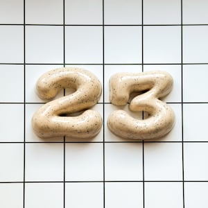 Handmade Ceramic House Numbers, Modern Address Sign, Outdoor Decor