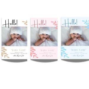 Baby Birth Poster Bundle Set of 3 Printable Newborn Wall Art Instant Download